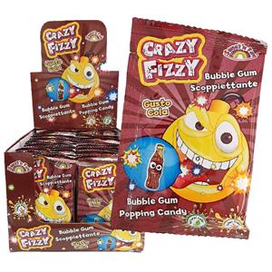 Frizzy pazzy crackling chewing gum cola flavor 50 x 7 g